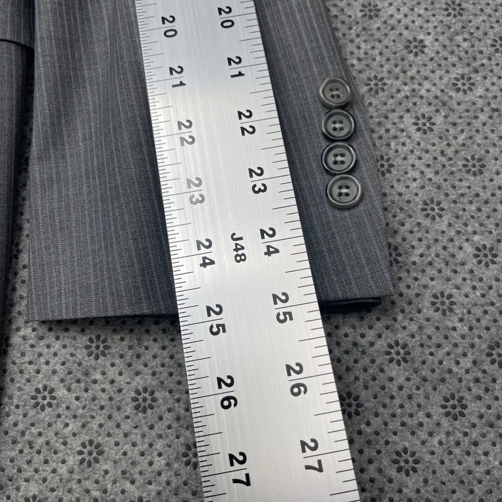 Brooks Brothers Regent Blazer 40R/W34 Grey Pinstripe Reda BrooksCool Wool Silk